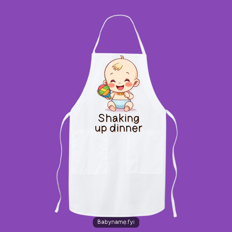 Funny Baby Rattle Apron – Cook with Joy and Playful Charm