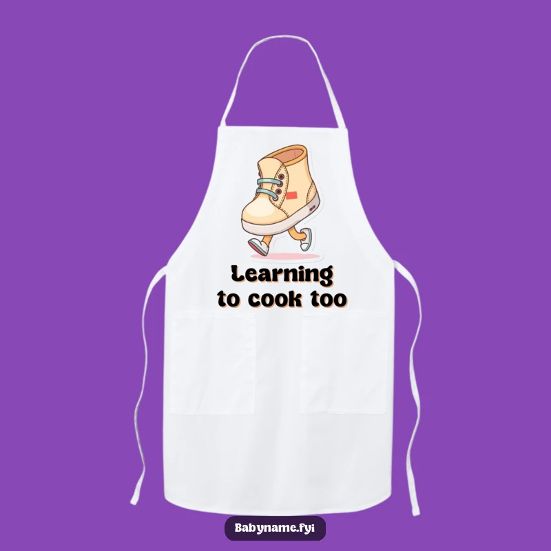 Funny Baby Shoe Walking Apron - Comical Kitchen Gift for Parents