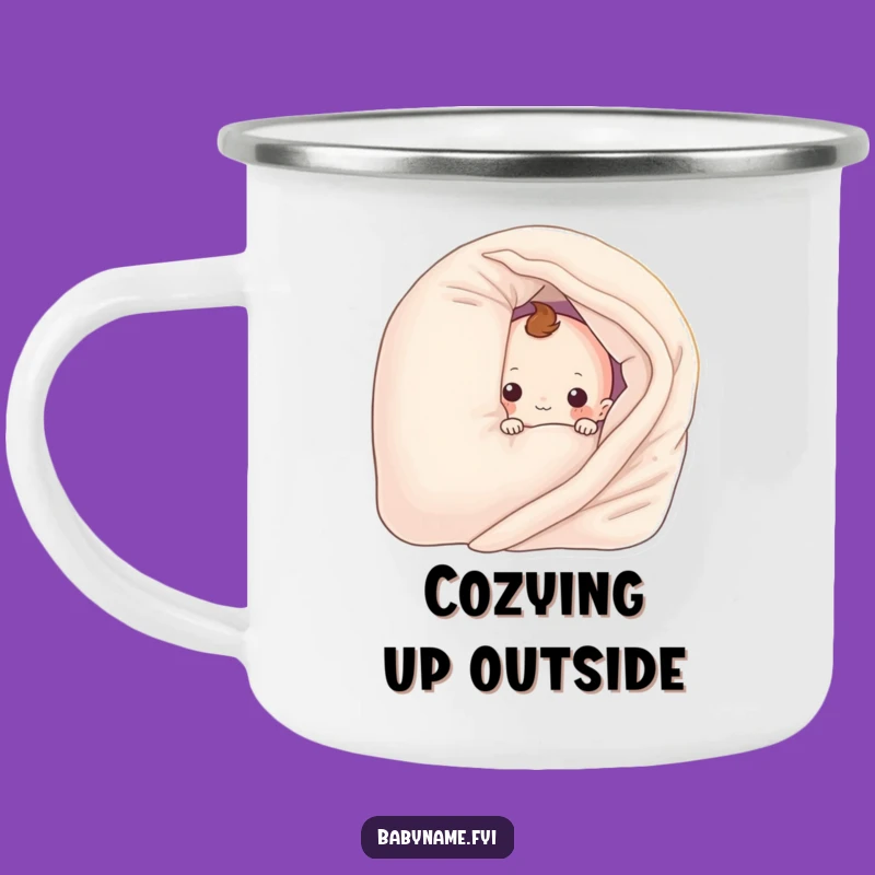 Funny Peek-a-Boo Blanket Camping Mug - Adventure Ready & Adorable
