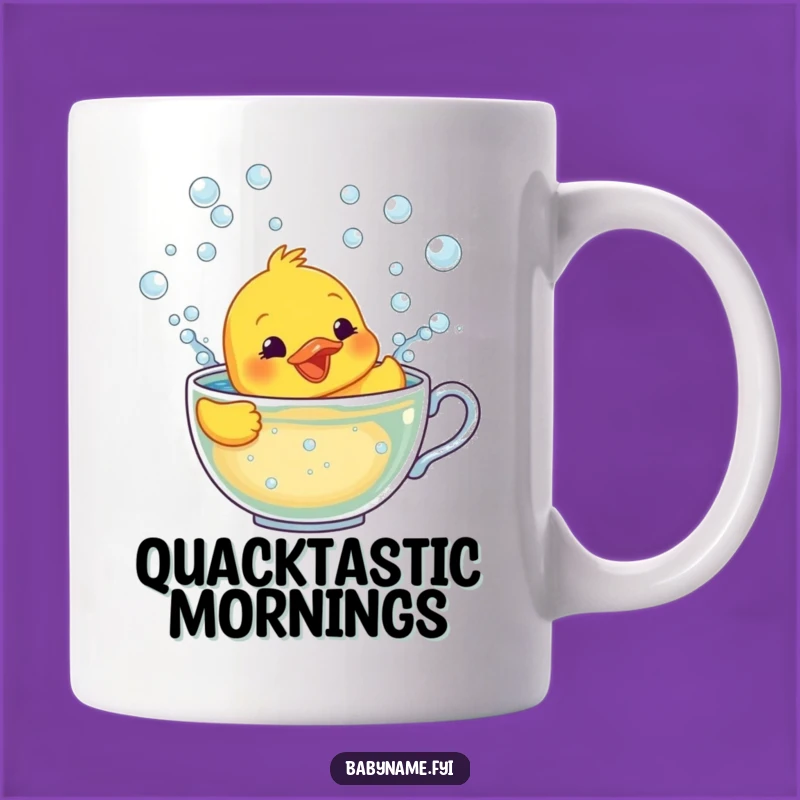 Funny Rubber Ducky Mug: Frantic Duck Swims in Teacup, Perfect Gift for Bath Lovers