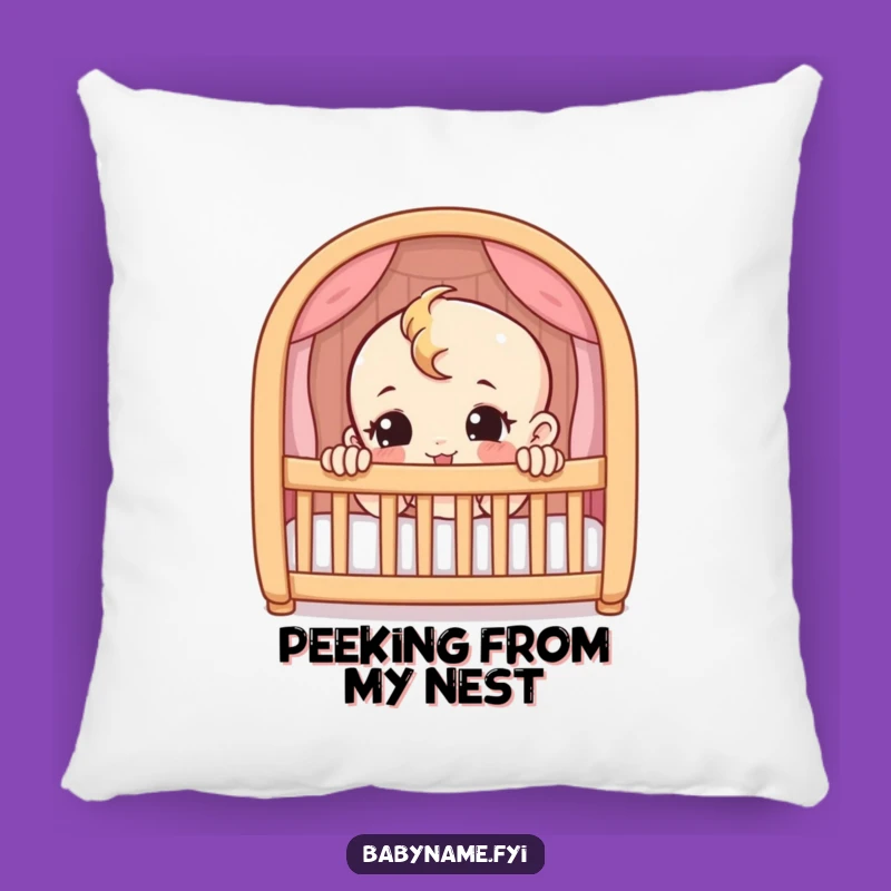 Funny Baby Crib Pillow – Cozy Comfort with a Mischievous Peek