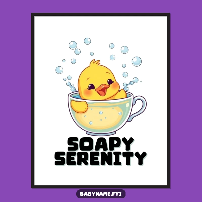 Funny Rubber Ducky Digital Art: Downloadable Print of Frantic Duck, Gift