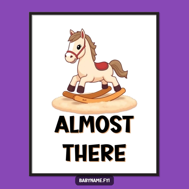 Funny Rocking Horse Gallop Poster - Hilarious Tiny Legs Wall Art, Perfect Gift