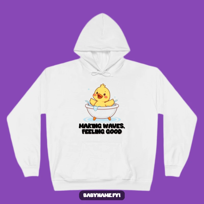 Cozy Funny Rubber Duck Splashing Hoodie - Warm Bathtime Buddy Gift