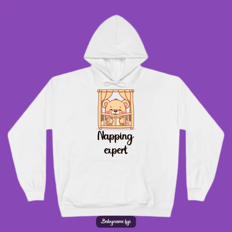 Funny Giggling Teddy Bear Crib Hoodie - Cozy Baby Humor Sweatshirt Gift