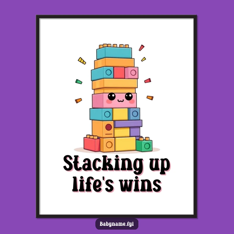 Free Printable Wall Art: Confused Blocks, Funny Downloadable Decor Gift