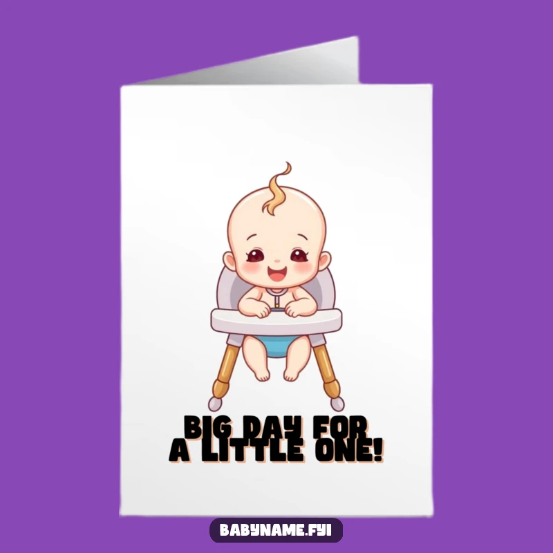 Free Printable Baby Birthday Card: Cozy High Chair Fun Downloadable Gift!