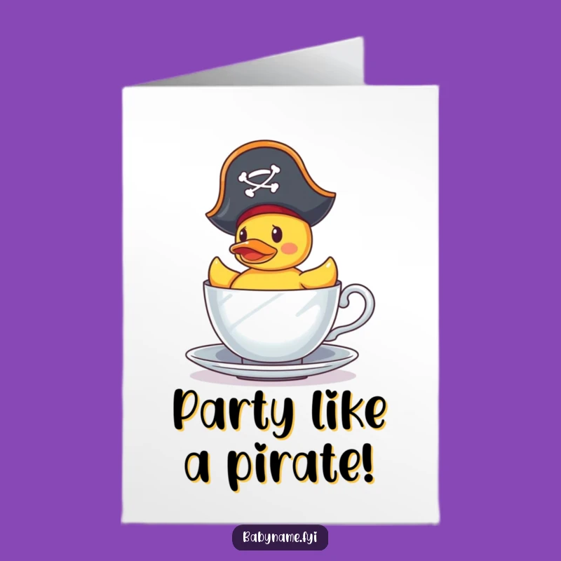 Free Printable Birthday Card: Pirate Duck, Funny DIY Downloadable Gift