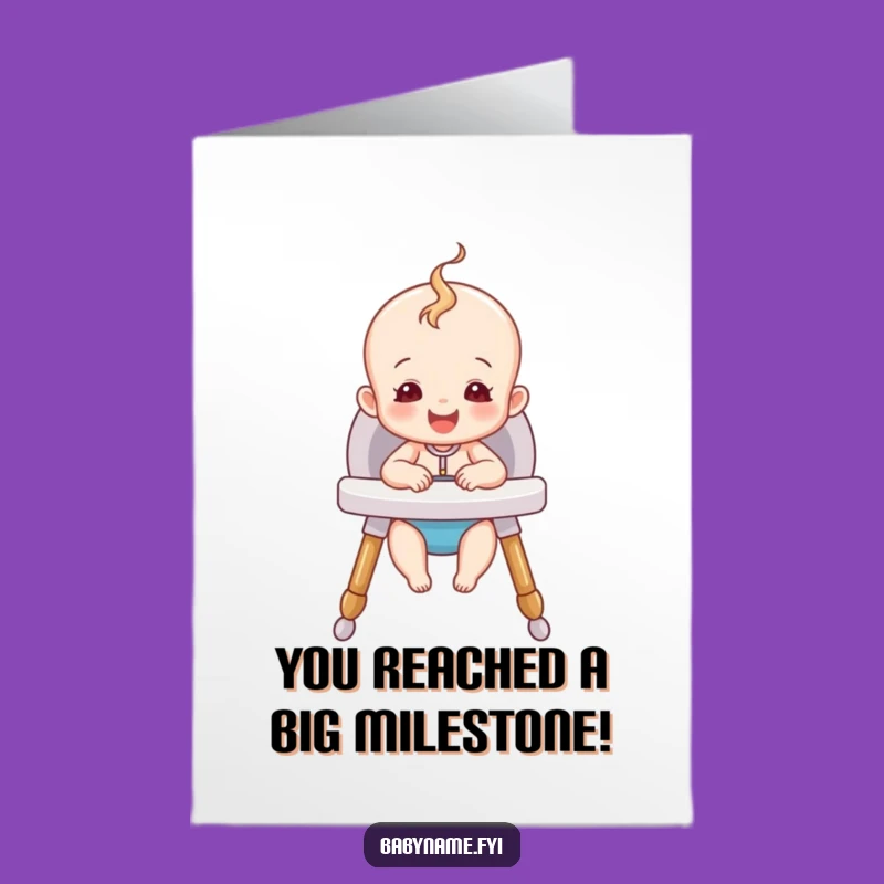 Free Printable Baby Congrats Card: Cozy High Chair Celebration Downloadable!