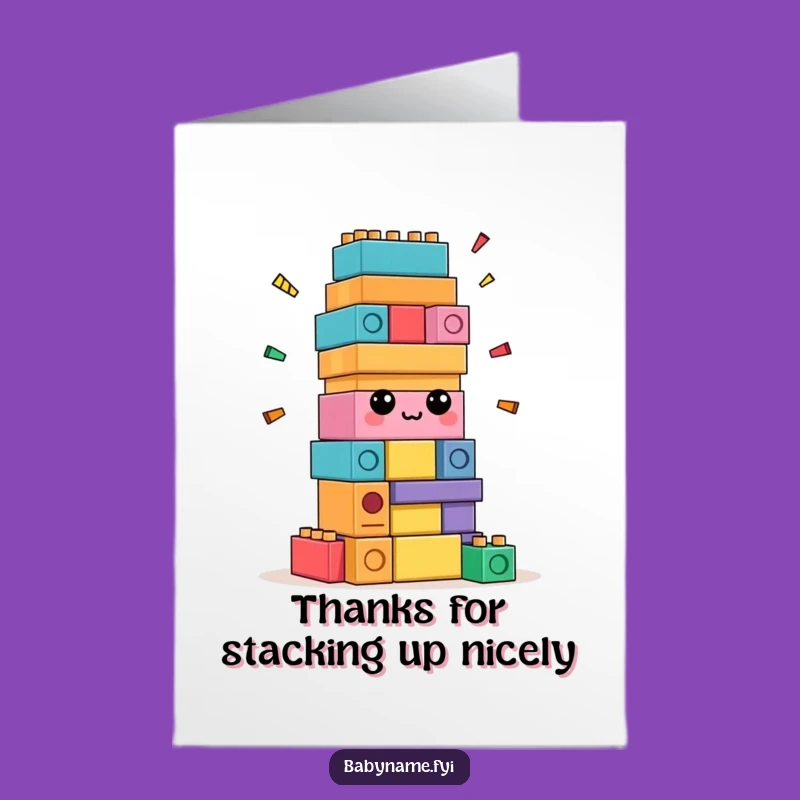 Free Printable Thank You Card: Blocks of Gratitude, Funny Downloadable Gift