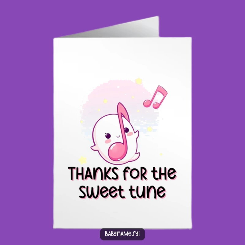 Free Printable Thank You Card: Musical Note Gratitude, Gentle Downloadable Gift!