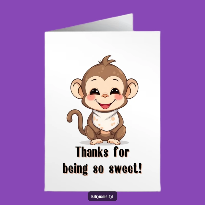 Free Printable Thank You: Messy Monkey Gratitude, Downloadable Sweetness