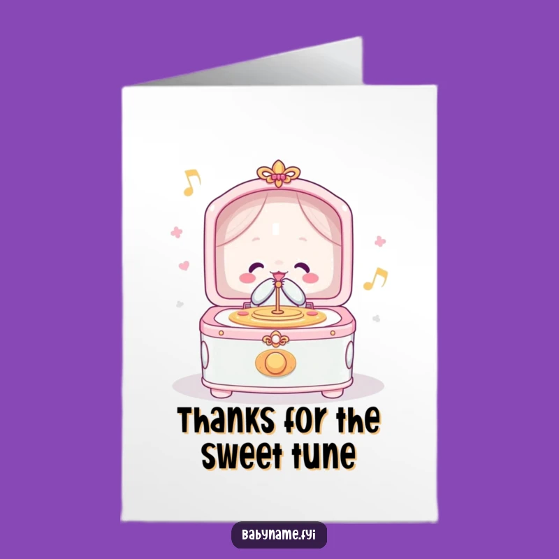Free Printable Thank You Card: Merry Music Box - Heartfelt & Funny DIY