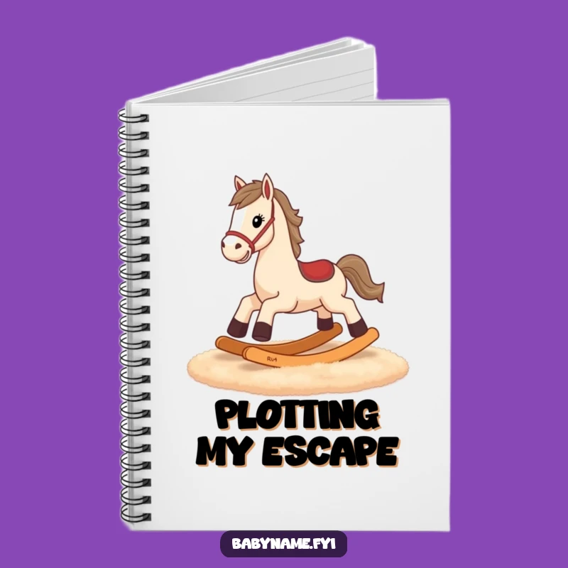 Funny Rocking Horse Notebook - Hilarious Tiny Legs Journal for Daily Thoughts, Gift