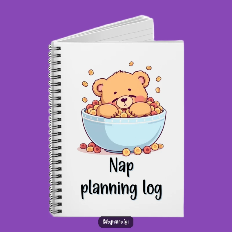 Funny Cereal Bear Notebook: Journal Your Dreams with a Teddy Bear Napping, Gift