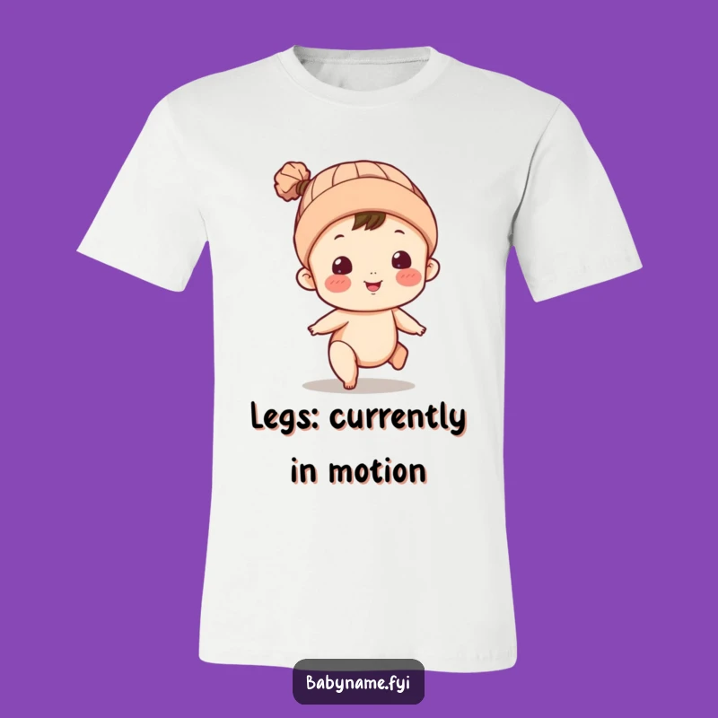 Funny Baby Kicking Legs T-Shirt – Playful Character Tee for Laughs