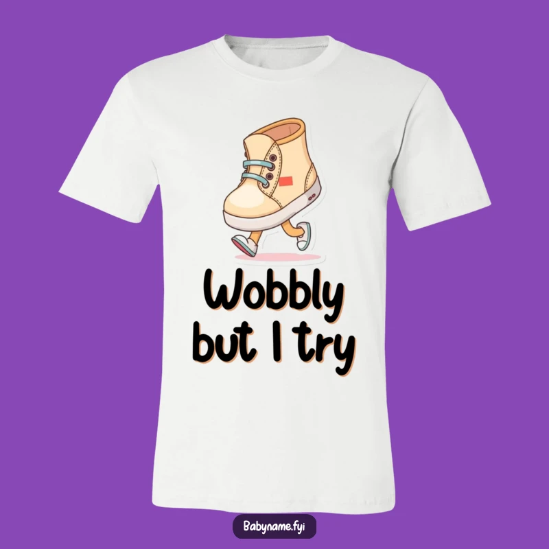 Funny Baby Shoe Walking T-Shirt - Comical First Steps Gift Tee