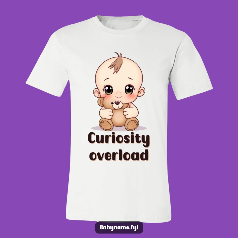 Funny Curious Baby Teddy Bear Tee: Wear Your Heartfelt Humor