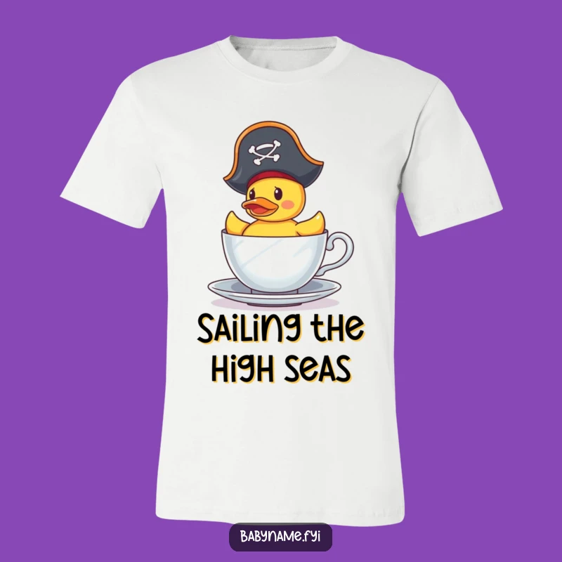 Funny Pirate Duck T-Shirt: Teacup Voyage - Wearable Humor Gift!