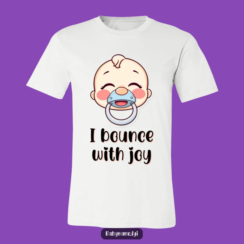 Funny Pacifier T-Shirt - Giggling Bouncer Tee for Smiles