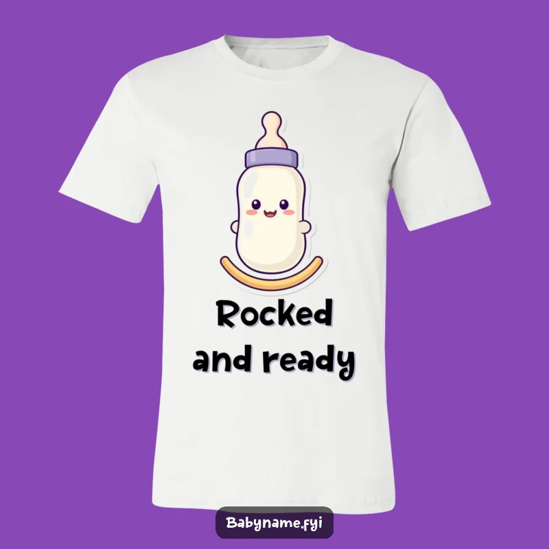 Funny Smiling Baby Bottle T-Shirt: Wear Your Parental Love