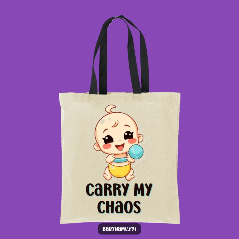 Funny Baby Rattle Tote Bag - Energetic Shaker Carry-All Gift