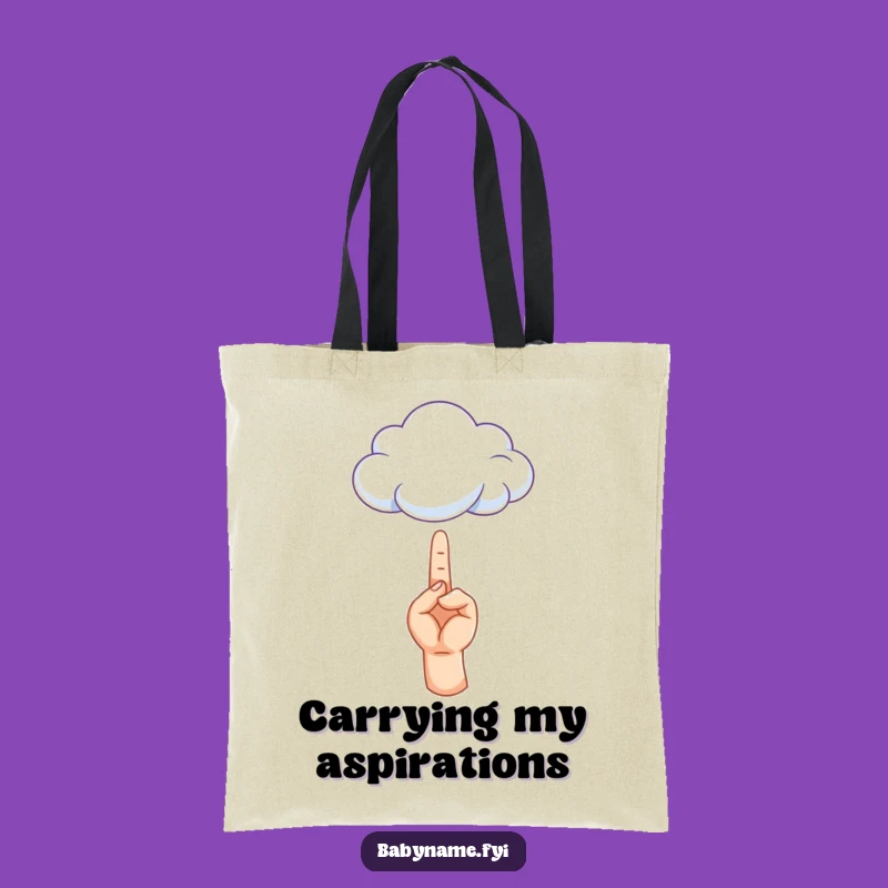 Funny Dream Big Tote Bag: Tiny Hand Cloud - Practical Funny Gift