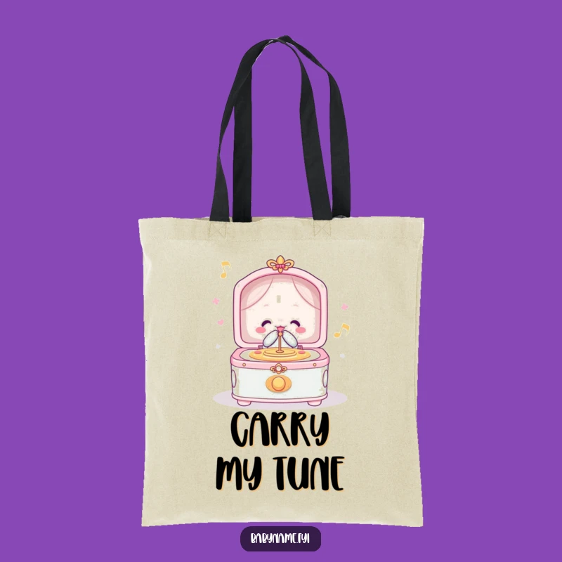 Funny Lullaby Music Box Tote Bag - Carry Your Tunes with Whimsical Charm
