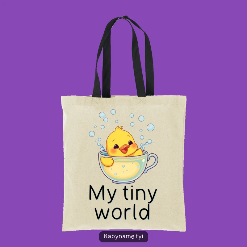 Funny Rubber Ducky Tote Bag: Carry Your Stuff with a Frantic Duck in a Cup, Gift